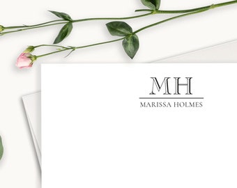 Personalized Monogrammed Stationery, Monogram Notecards, Business Note Cards, Classic Monogrammed Correspondence Cards , FLAT #26