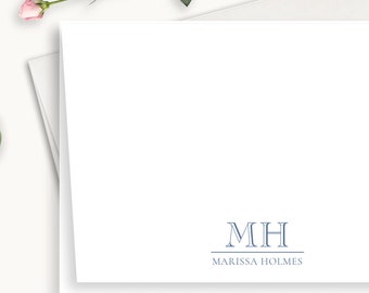 Personalized Monogrammed Stationery, Monogram Notecards, Business Note Cards, Classic Monogrammed Correspondence Cards , FOLDED #33