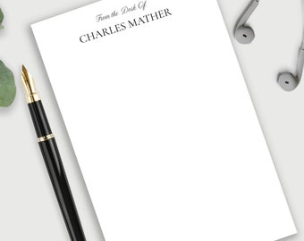 From the Desk of Personalized Notepad Monogram Notepad | Etsy