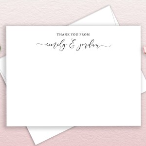 Wedding Thank You Cards, Personalized Couples Stationery, Thank You Cards, Bridal Shower, Engagement Gift For Her