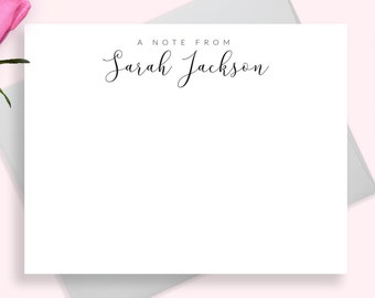 Personalized Stationery, Note Cards, Thank You Cards, A Note From, Stationary Set, Thank You Notes, Calligraphy, Script, Flat Cards TP50