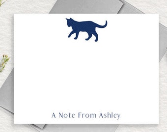 Personalized Kids Stationery, Cat Stationary, Childrens Stationary,  Kids Cat Notecards