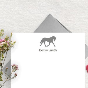 Personalized Horse Stationery For Girls, Boys, Personalized Kids Stationary Set, Kids Custom Stationery, Horse Note Cards, Horse