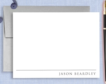 Personalized Stationery For Men, Mens Stationary, Mens Notecards, Business Note Cards, Monogrammed Correspondence Cards, Gift For Him  MS07