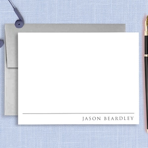 Personalized Stationery For Men, Mens Stationary, Mens Notecards, Business Note Cards, Monogrammed Correspondence Cards, Gift For Him  MS07