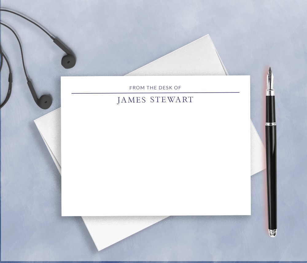Personalized Stationery for Men Mens Stationary From the Etsy