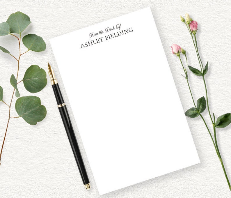 Classic Personalized Notepad From the Desk of Personalized Etsy