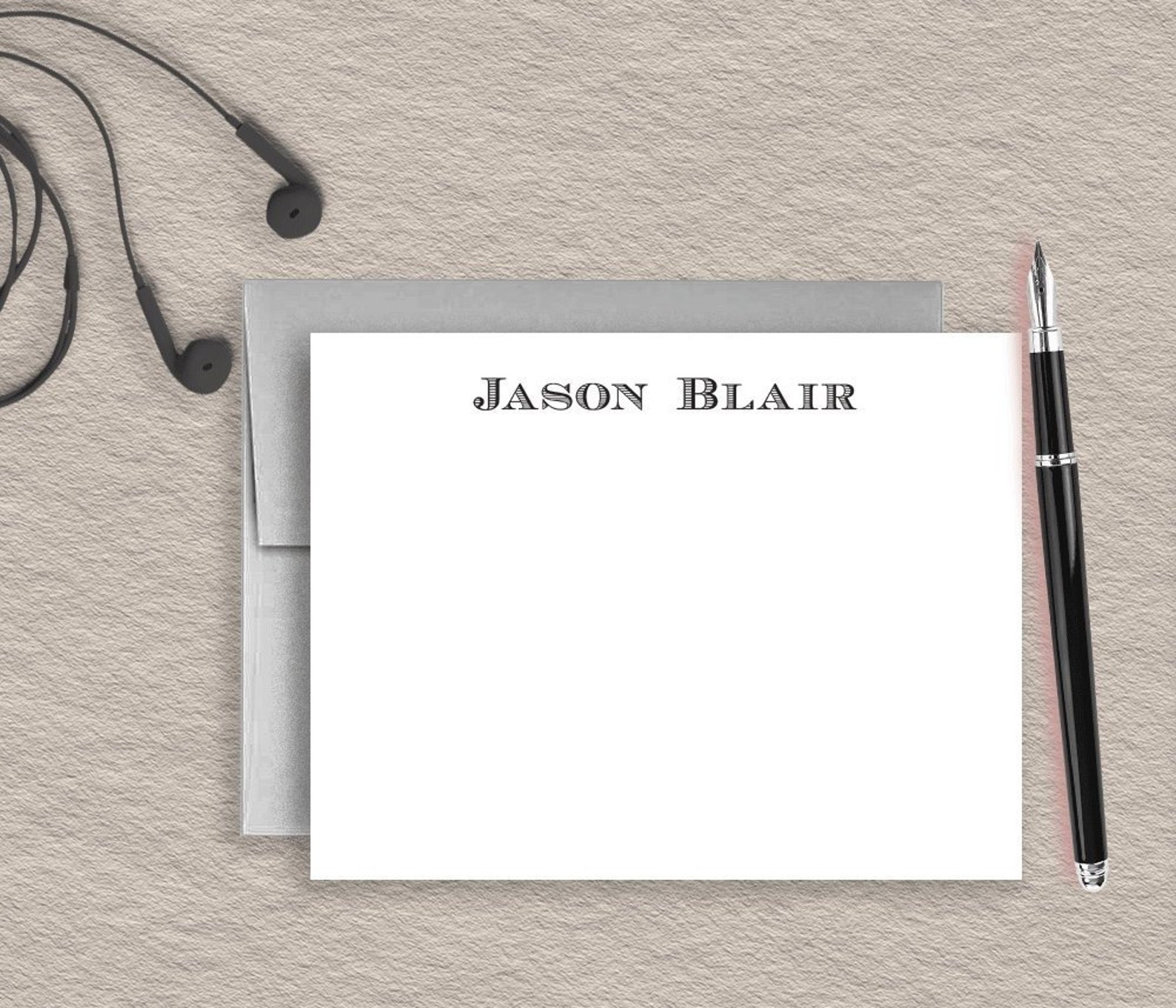 Personalized Stationery for Men Mens Stationary Mens Etsy