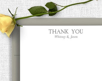 Wedding Thank You Notes, Personalized Wedding Stationery, Couples Stationary, Thank You Cards, Wedding Notes, Calligraphy Wedding