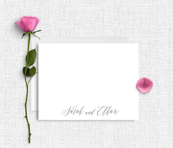 wedding thank you notes personalized wedding stationery etsy