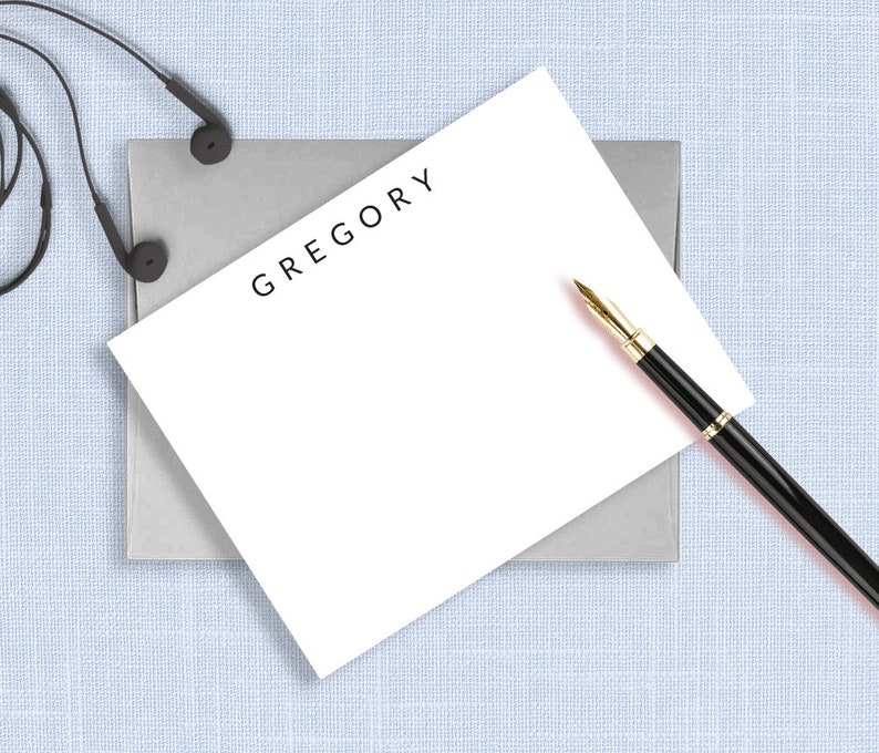 Personalized Stationery For Men Mens Stationary Mens Etsy