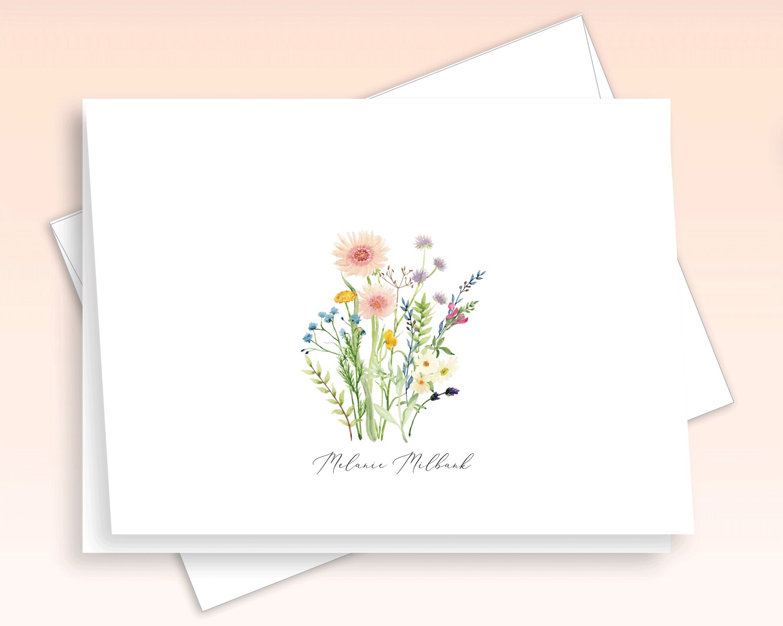 PicconePaper Wildflowers Personalized Stationery