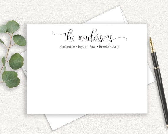 Personalized Family Thank You Notes Family Personalized - Etsy