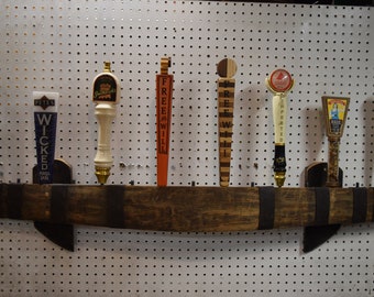 extra wide oak whiskey barrel stave 19 beer tap handle display stand