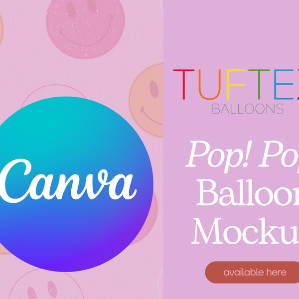 Tuftex Balloon Mockup Color Chart, PNG Balloon Mockup Color Chart, Balloon Canva Ready Files