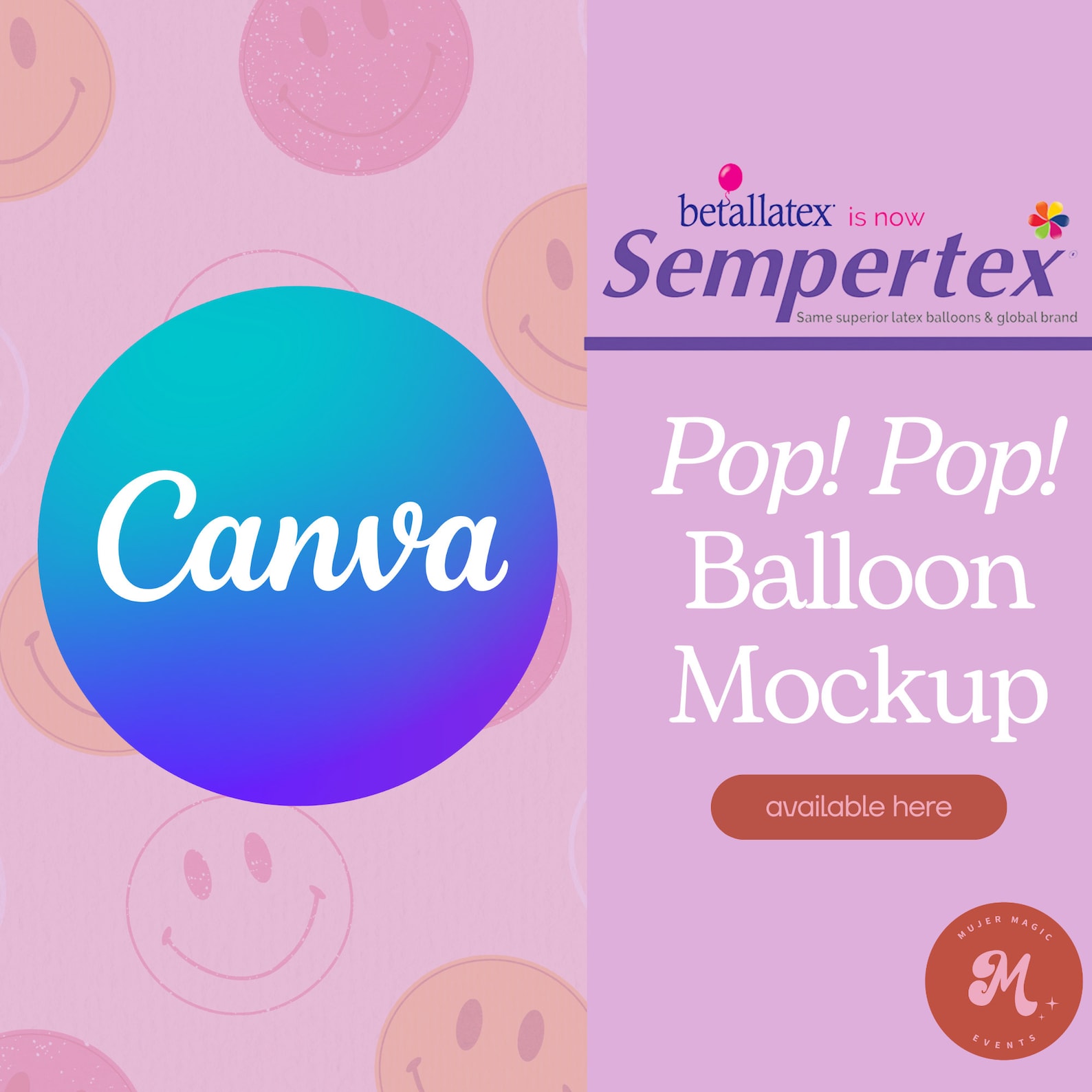 Sempertex and Betallatex Betallic Balloon Mockup Color Chart Etsy