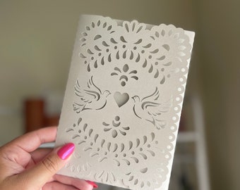 Papel Picado Cardstock Wedding/Boda Invitations