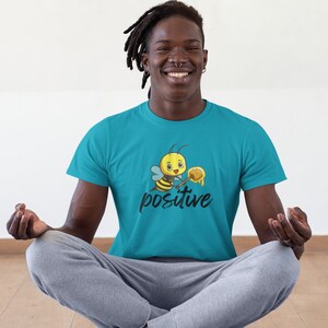 Bee Positive T-Shirt, Unisex Jersey Short Sleeve Tee