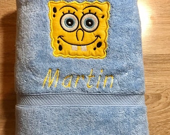 pix Spongebob Wearing A Towel spongebob towel etsy