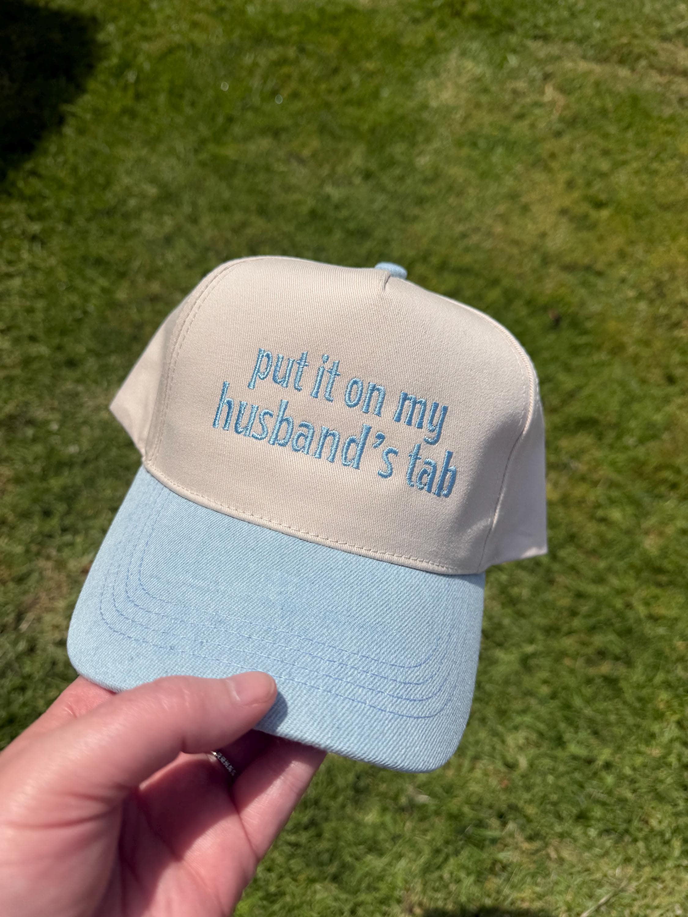 Put it on my Husbands Tab Embroidered Trucker Hat