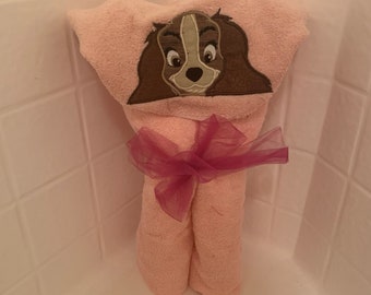 Lady hooded towel - Name embroidery available
