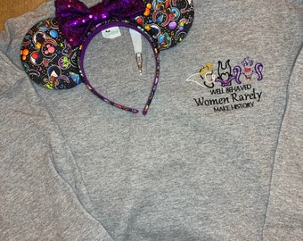 Well Behaved Women Rarely make histroy embroidered hoodie, pullover or 1/4 zip