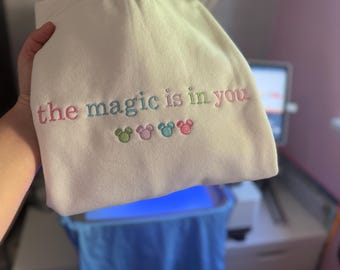 Ready to Ship Magic is in you Embroidered Crewneck Size X- LARGE