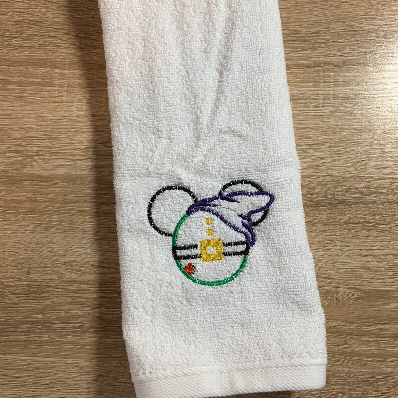 Dopey Mouse embroidered tote bag makeup bag Name embroidery available blanket or towels