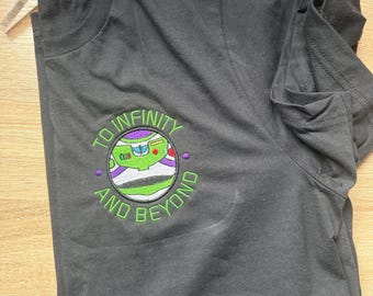Ready to Ship to infinity and beyond Embroidered Shirt - Size LARGE