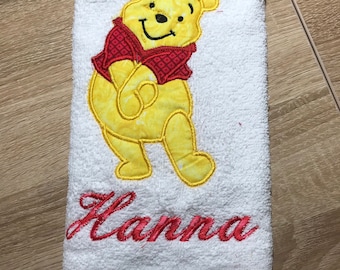 Winnie the Pooh embroidered towel - name embroidery available