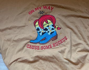 Ready to Ship On my Way -Jessie Embroidered Shirt - Size Large
