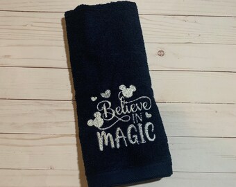Believe in Magic  embroidered towels