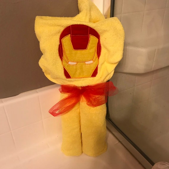 iron man hooded towel