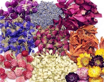 Bulk Dried Flowers for Resin, Soaps, Candles, Aromatherapy, and Food Decor - 10g bags Large Selection!  -P