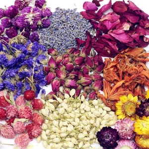 Flores secas a granel para resina, jabones, velas, aromaterapia y decoración de alimentos - Bolsas de 10 g ¡Gran selección! -PAG