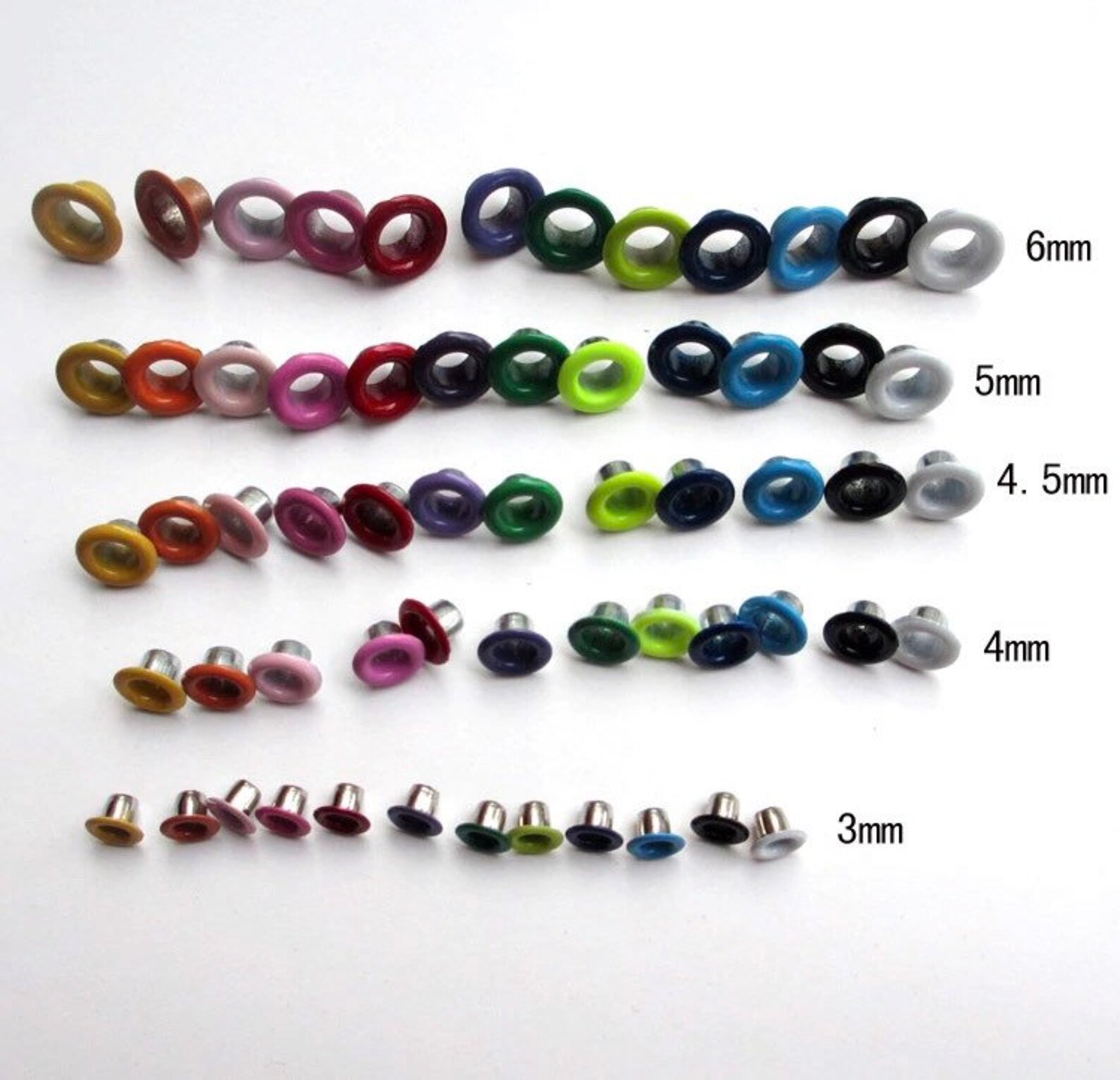 Colored Eyelets 50ct 3mm Eyelets for Leather Clothing Etsy