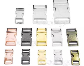 Quick Release Metal buckles - Side pressure Metal Buckles - 3/8" 3/4" 1" buckles - for shoes, bags, straps - shipped from USA! -P