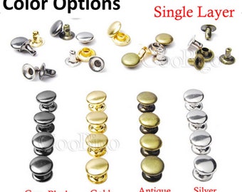 100ct Rapid Rivets - 3mm and 7mm Rivets - Small Medium Stud Rivets for leather, clothing, crafts, and embellishments