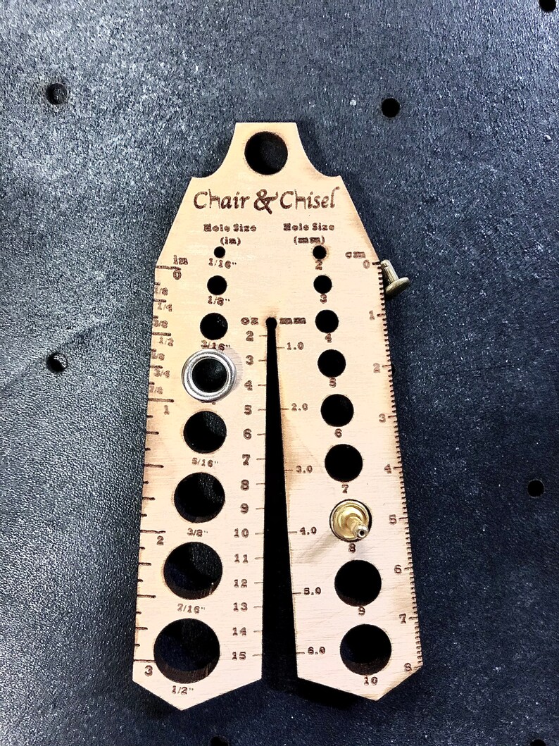 Leather Thickness Gauge With Hardware Eyelet Rivet Screw Bolt Etsy