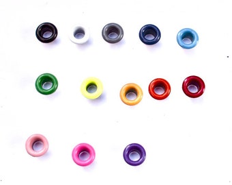 Colorful Grommets 2mm Eyelets 100pcs CHOOSE YOUR COLOR Small Grommets for  Bags Shoes Clothing Sewing Leather Crafts 
