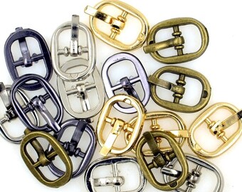 Doll buckles - 5pk Tiny Metal buckles - 1/4" Metal Buckles - C bar buckles for shoes, bags, straps - shipped from USA! -P