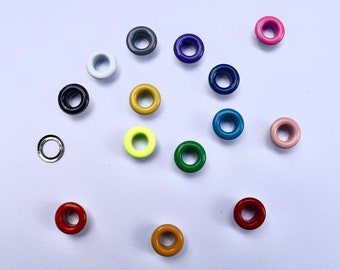 4mm Colored Grommets 50ct - #X00 11/64" Eyelets with Washers for leather, clothing, crafts, and embellishments -10