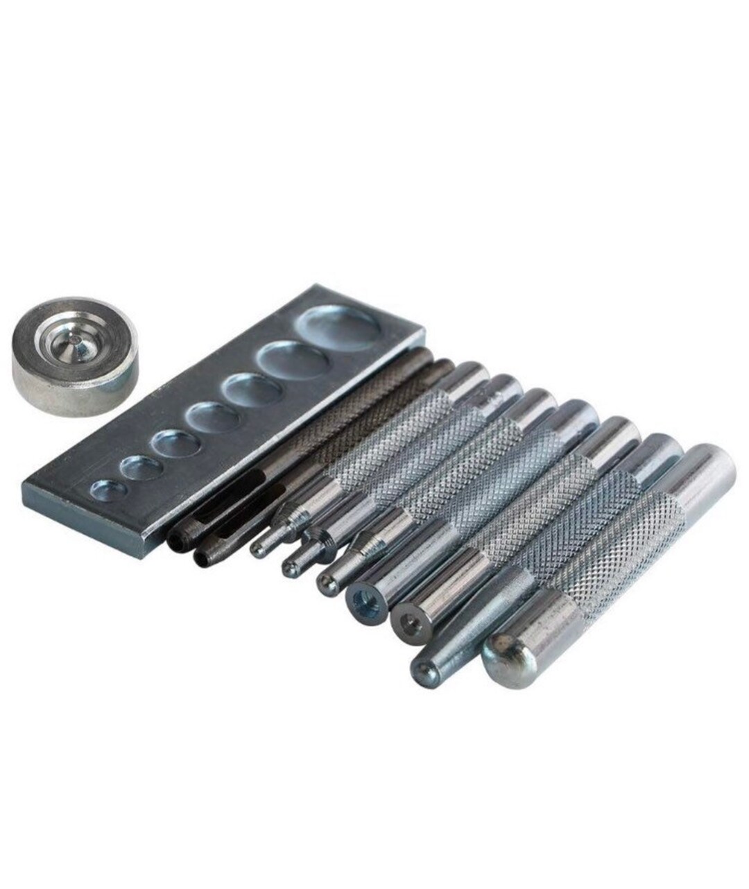 Eyelet, Grommet, Snap Setting Tools With Universal Base 11pc Set for
