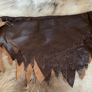 Leather Loin Cloth - Barbarian Costume - Jungle Man Costume - Loin cloth - Bicep wraps -1