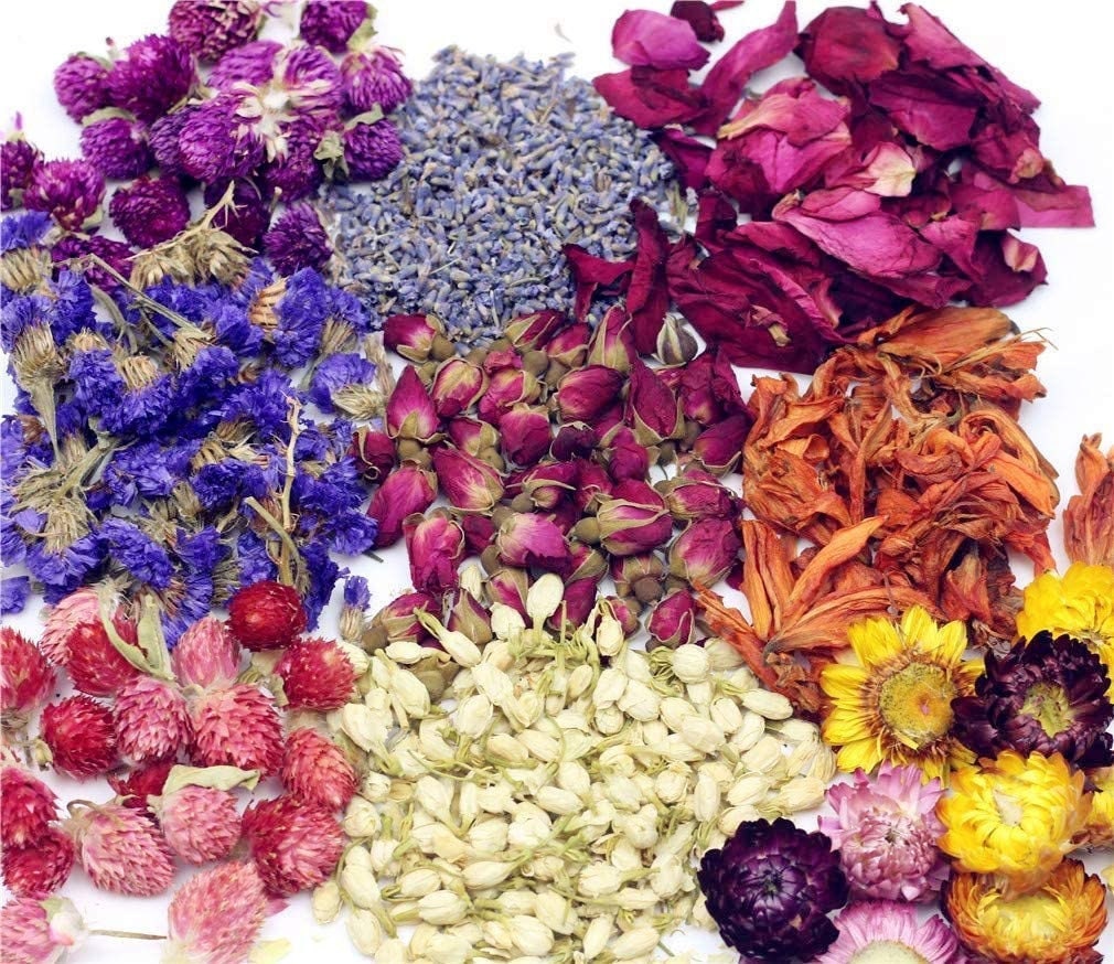 COYMOS Dried Flowers and Herbs 100% Natural Dry Flowers for Candle