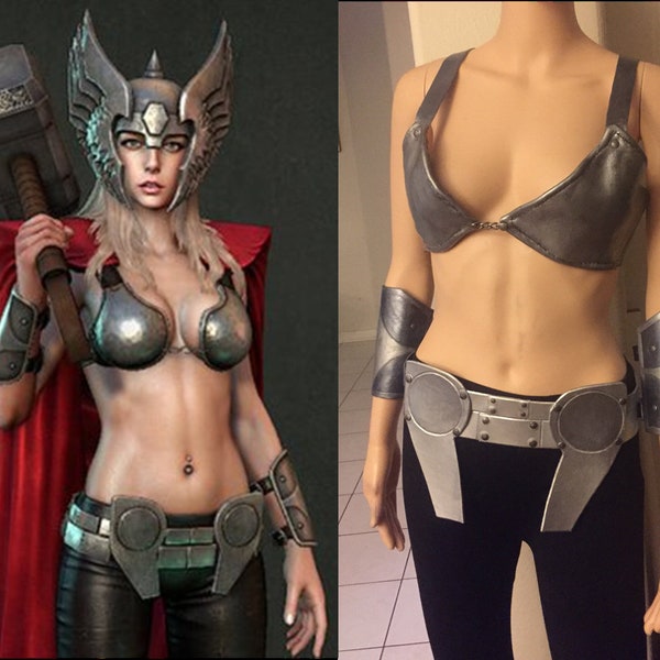 Lady Thor Armor Set - Goddess Armor - Thor Cosplay - Womens Leather Armor Set