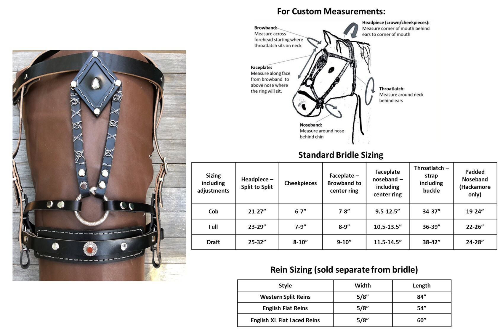 Show Bridle With Matching Reins English Bridle Western