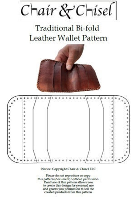 Leather Kit DIY Wallet Kit W/ Materials and Tools Just Decorate and  Assemble Traditional Mens Bifold Leather Wallet With Pocket Pattern 