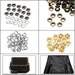 Tiny Grommets 50ct 1mm - 12mm Eyelets with washers - Small Eyelets for cards, tags, leather, clothing, crafts, and embellishments 