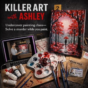 Adult Murder Mystery Paint Night – Undercover Case File, Physical Game Kit
